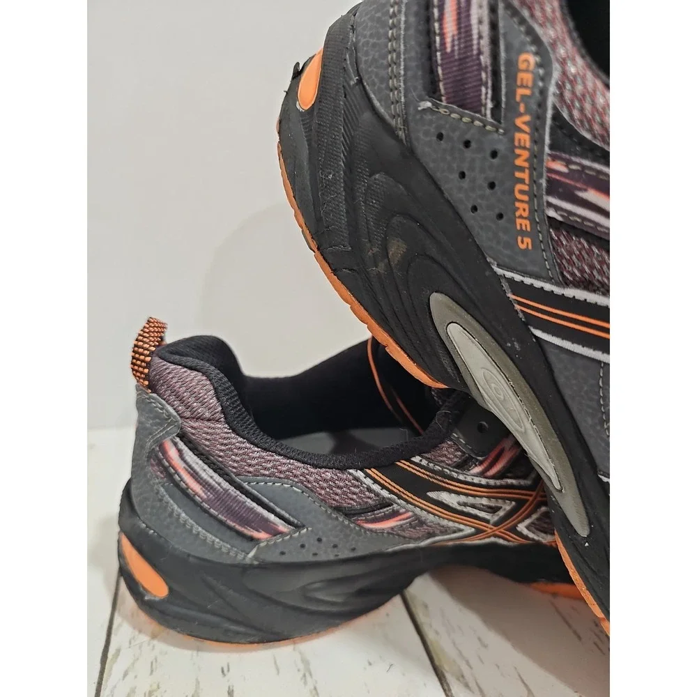 ASICS GEL Venture 5 Orange Grey mens Running Shoes Low Top Sneakers Size 13 US